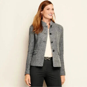 NWT TALBOTS BLAZER SZ 8 Gray Black